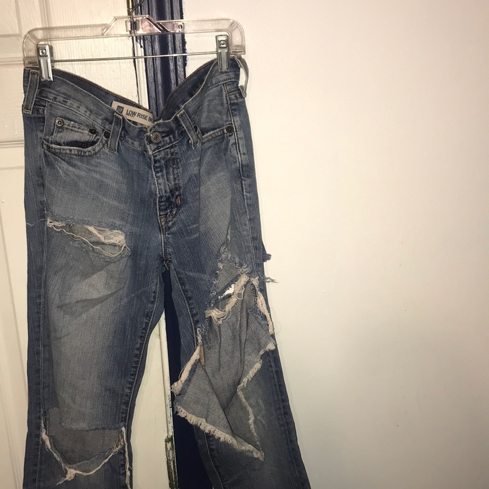 Low Rise Boot-cut Complete Distressed Gap Jeans